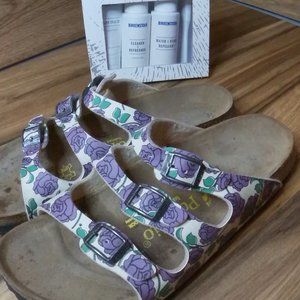 Women's Papillio Florida Strap White Floral Print Sandal With Kit